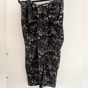 Fashion Union Black Floral Skirt